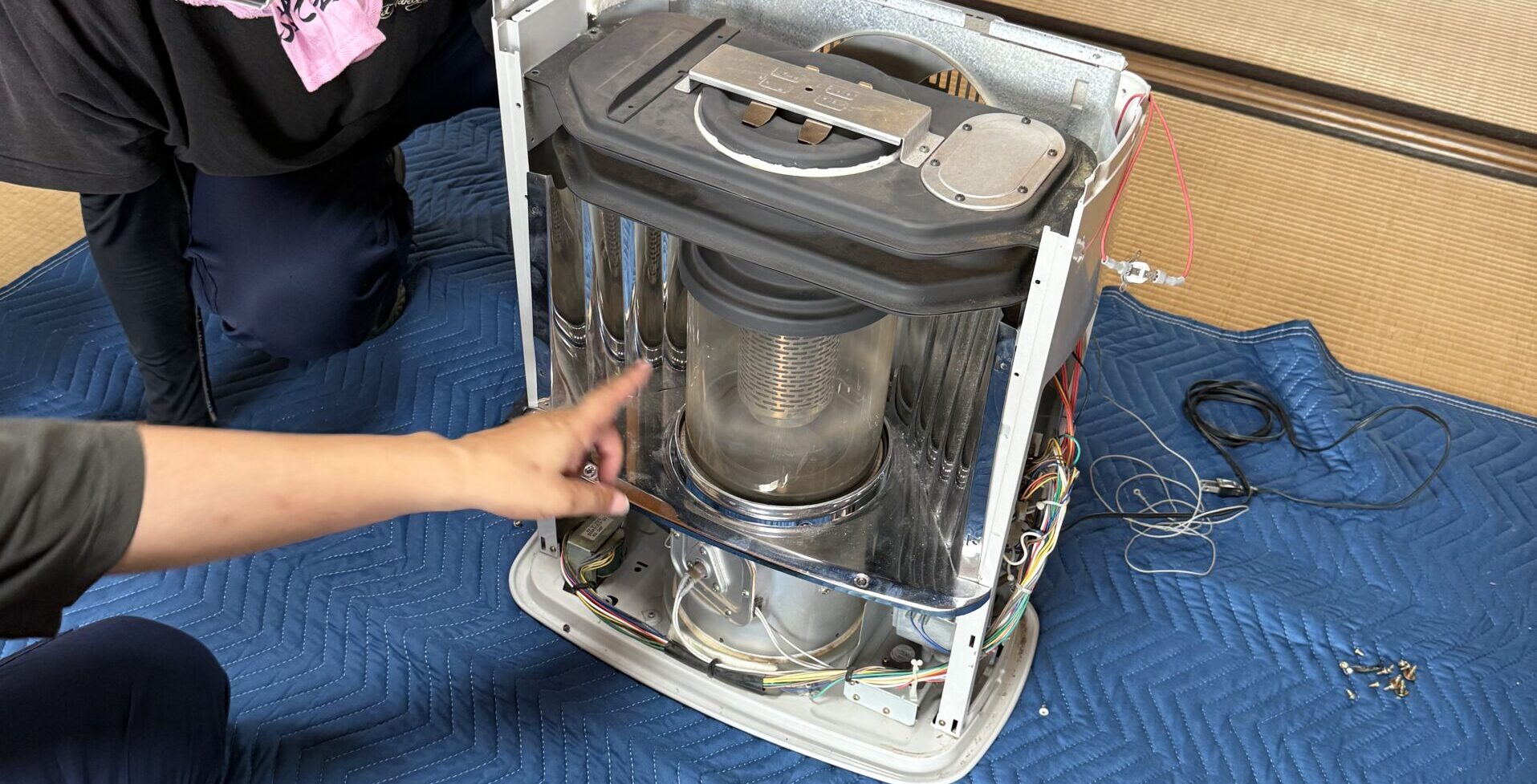 ストーブ清掃の準備