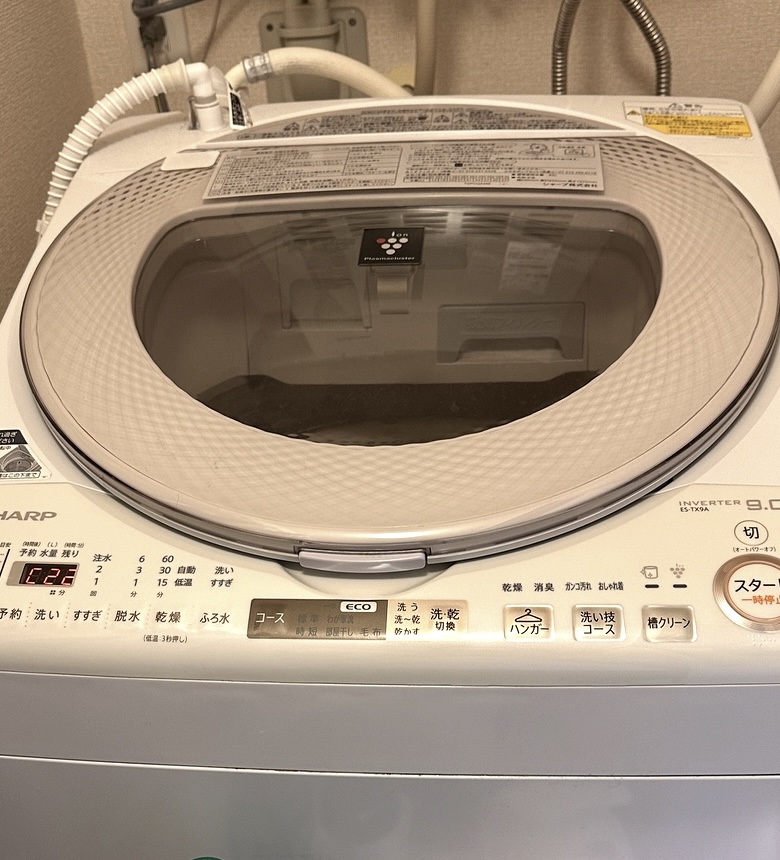 青森県青森市西大野　T様宅　乾燥機能付き縦型洗濯機クリーニング